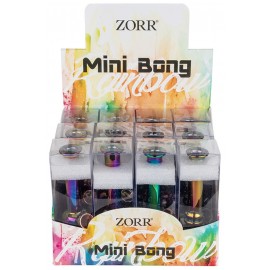 mini bong 12 cm rainbow assorted per 12 pcs