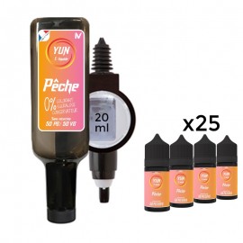 Pack E-liquide YUN Pêche 500mL