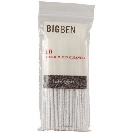 Nettoie pipe BIG BEN Premium, conic coton blanc, sachet de 80