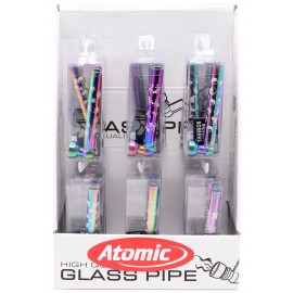 mini glass pipe  rainbow single ovc box+spare pipe screens ass per 24