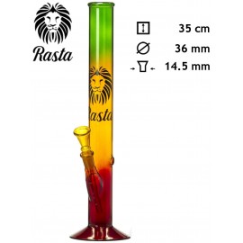 Bang 35 cm en verre Rasta Lion, Ø 36 mm