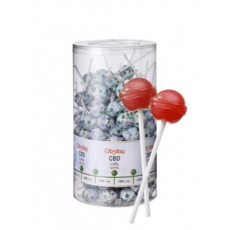 Lollipop CBD Strawberry Cibiday (4mg CBD/sucette) Display 120pcs