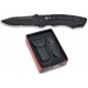 knife black tactique K25 8 cm in pouch