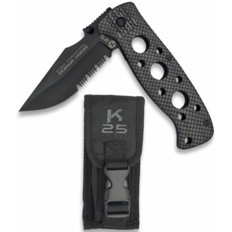 tactique knife black 8.5 cm in pouch