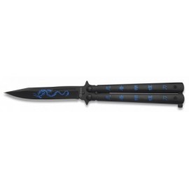 knife balisong night fighter II black 23 cm