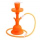 Narguilé simple tuyau 35 cm Verre Dépoli Fluo Orange, avec Led+Télécommande
