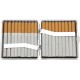 cigareetes case silver satin per 12 pcs