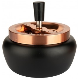 ashtray black matt/gold 13 cm