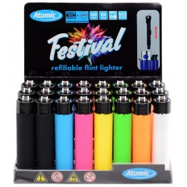 flint Festival lighter rubber assorted per 24 pcs