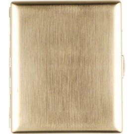 cigarette case metal gold colour brushed for 20 pcs