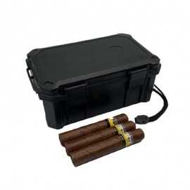 travel humidor black, 18 cigars