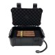 travel humidor black, 18 cigars
