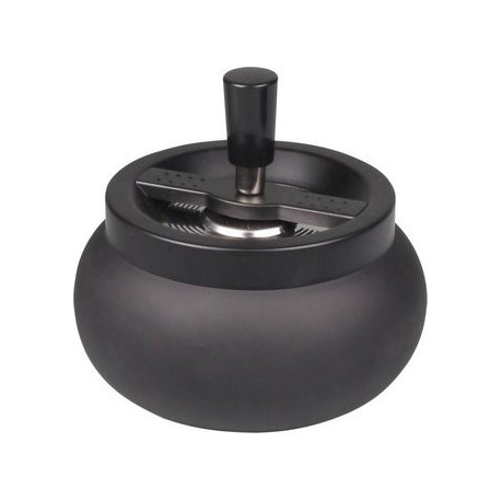 spinning ashtray black mat Ø 13 cm