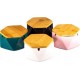 creramic ashtray Wind with bamboo lid, Ø 11.5 cm assorted per 4 pcs