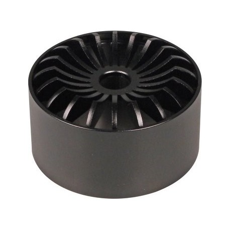 alu ashtray with top part star Black Ø 10cm