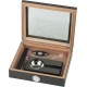 carbon humidor with glass for 15 cigars 260 x 220 x 65