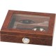 humidor with glass for 15 cigars, 260 x 220 x 65