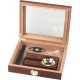 humidor with glass for 15 cigars, 260 x 220 x 65