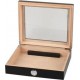 humidor black matte  glass window for 20 cigares