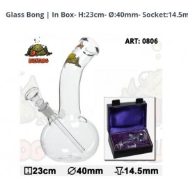 glass bong 23 cm Frog Ø 40 mm in gift box