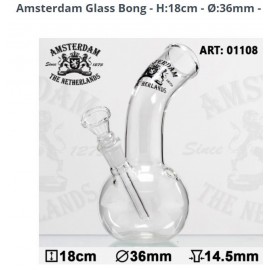 glass bong 18 cm Amsterdam Ø 36 mm