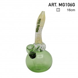 glass bong 16 cm thug life green Ø 10.5 mm