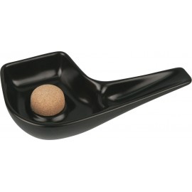 pipe ashtray ceramic pipe shape black