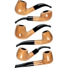 pipe Jean Claude natural polish assorted, acrylic mouthpiece per 6 pc