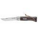 Couteau OPINEL N°08 Baroudeur Noir Brun Inox, 8.5 cm