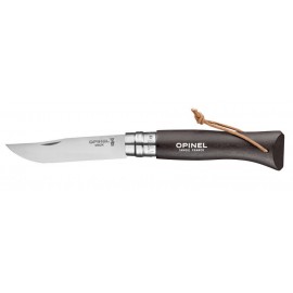 Couteau OPINEL N°08 Baroudeur Noir Brun Inox, 8.5 cm