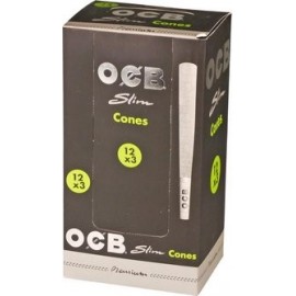 Cones OCB Slim Black Premiumn, pack de 3*12