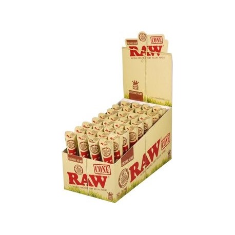 RAW organic kingsize cones, pack of 3