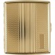 cigarette case metal stripes/rhombs gold fo 20 cigarettes