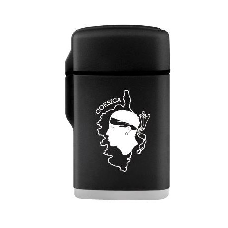 jet flame lighter rubber blackprinted CORSICA in White