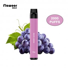E-cigarettes jetables Flawoor Max 0mg/mL 2000 puffs - Raisin sucré