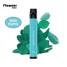 E-cigarettes jetables Flawoor Max 0mg/mL 2000 puffs - Menthol prenium