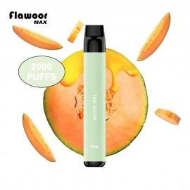 E-cigarettes jetables Flawoor Max 0mg/mL 2000 puffs - Melon Miel