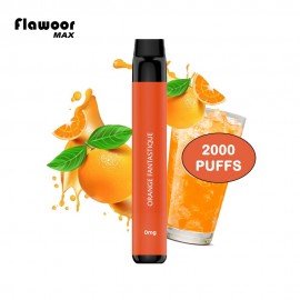Disposable E-cigarettes FLAWOOR Max 0mg/mL 2000puffs - Orange fantast