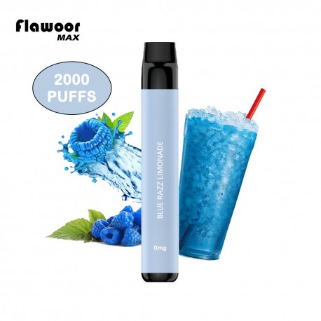 Disposable E-cigarettes FLAWOOR Max 0mg/mL 2000puffs - Blue Razz limo
