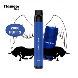 E-cigarettes jetables Flawoor Max 0mg/mL 2000 puffs - Energy Drink