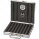 travel humidor Alu for 12 cigars with cigar cutter and humidifier