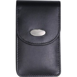 cigarette case Slim 100mm black leather