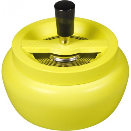 spinning ashtray bellied neon yellow Ø 13 cm