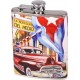 hip Flask stainless steel/leather design CUBA 70z/210ml