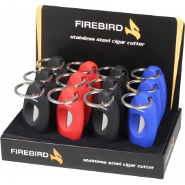 Coupe cigares Firebird lame V, 3 coloris assortis, display de 12