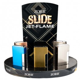 Briquet Jet Flame SLIDE assortis, display de 6