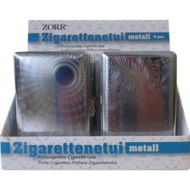 cigarette case métal 100 mm assorted per 6 pcs