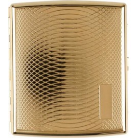 Cigarette case metal gold with panel for 20 pcs in box