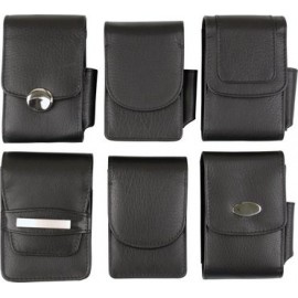 cigarette case black leather assorted per 6 pcs