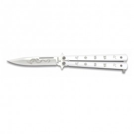Knife Papillon 10.5 cm Ninja Dragon White
